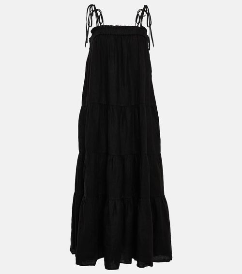 Charlie tiered linen maxi dress