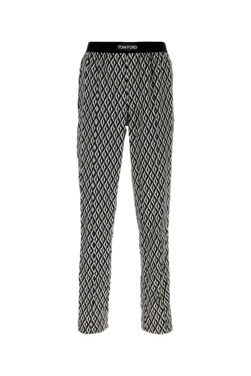 Printed Stretch Satin Pyjama Pant