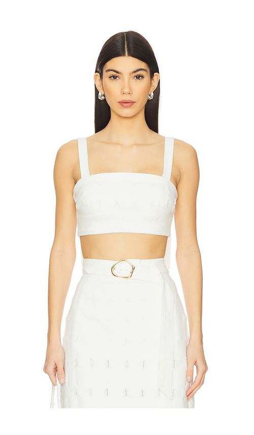 AMUR Gabi Textured Top in White.  8. Also in