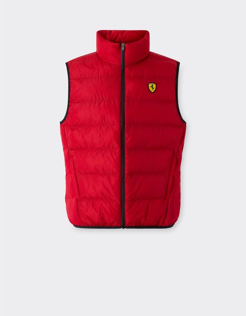 Quilted nylon vest with Scudetto