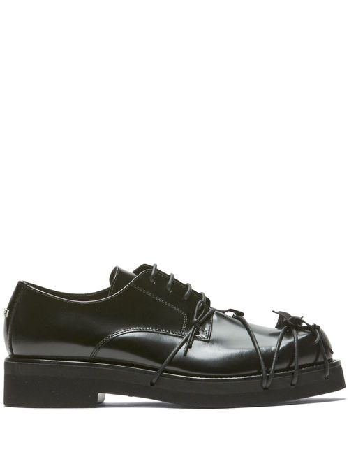 Lace-up leather derby shoes - Black