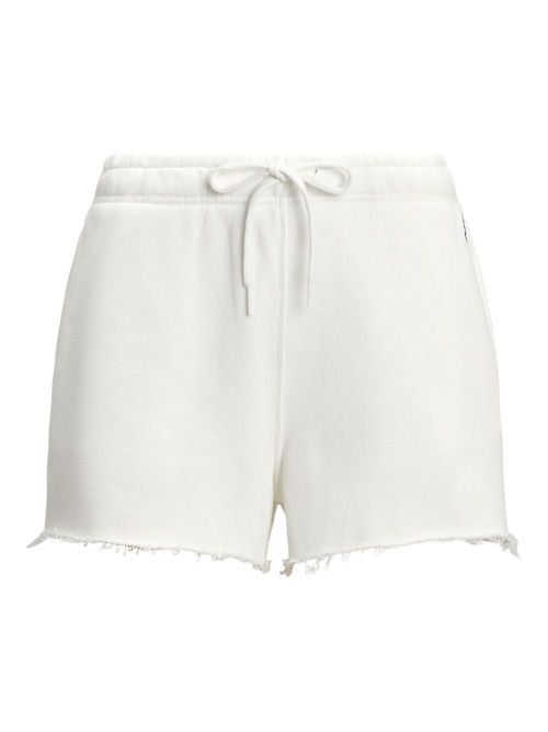 Frayed hem shorts - White