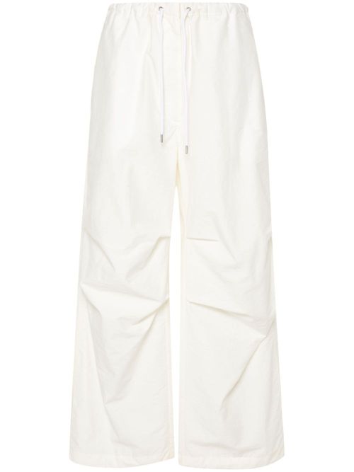 Drawstring wide-leg trousers - White