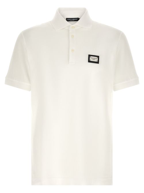 Piqué Cotton Polo Shirt — White