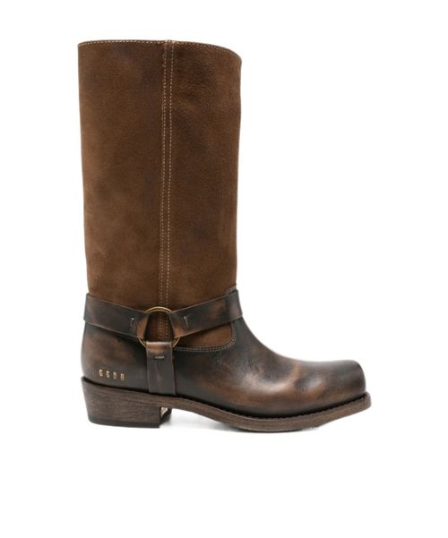 Square-toe tall boots