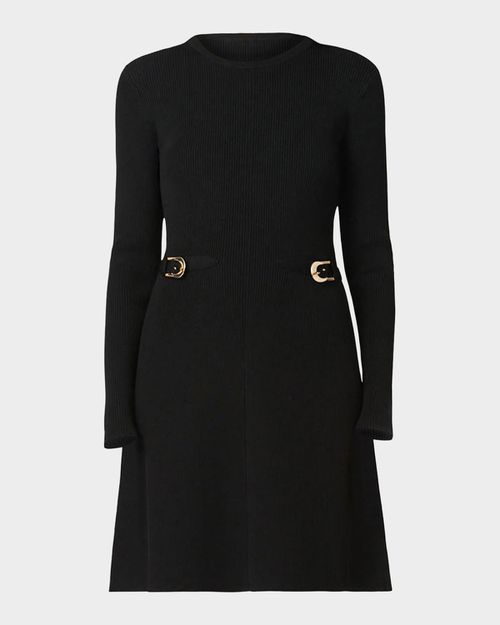Janice A-Line Rib Knit Mini Dress