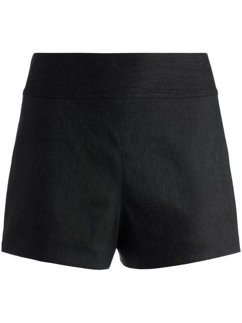 Donald high-waisted short shorts - Black