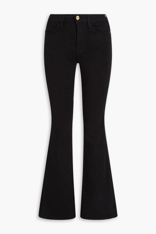Le High Flare high-rise flared jeans - Black - 24