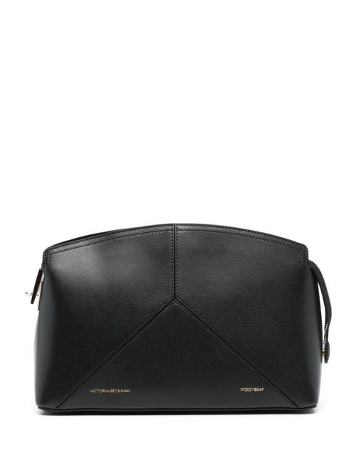 Victoria leather clutch bag - Black