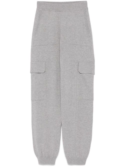 Fine-Knit Virgin Wool Blend Joggers — grey
