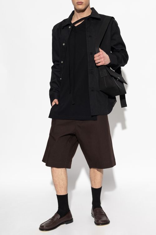 Shirt With Side Pockets, Men's, Black