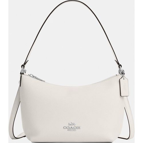 Coach Womens Zip Top Shoulder Bag in Crossgrain Leather - Natural - One Size