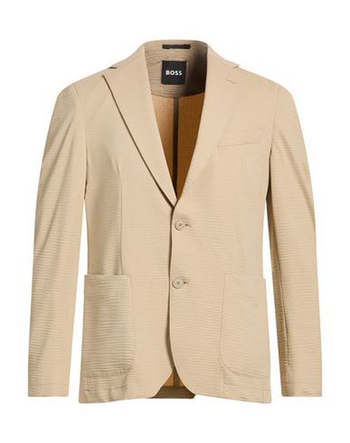 Man Blazer Beige Size 36 Recycled polyamide, Elastane