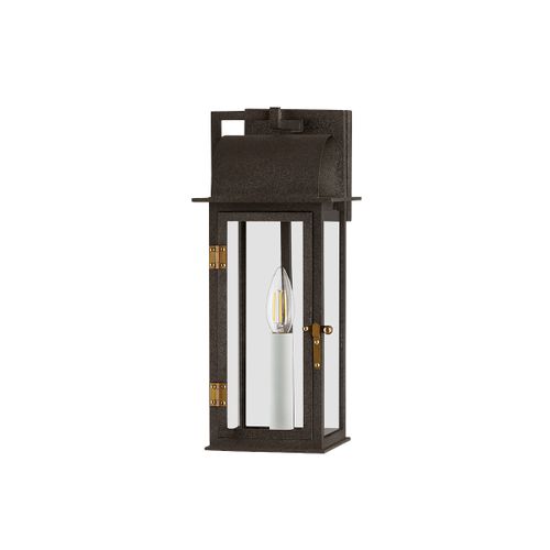 Bohen 1-Light Outdoor Wall Sconce in French Iron with Patina Bra