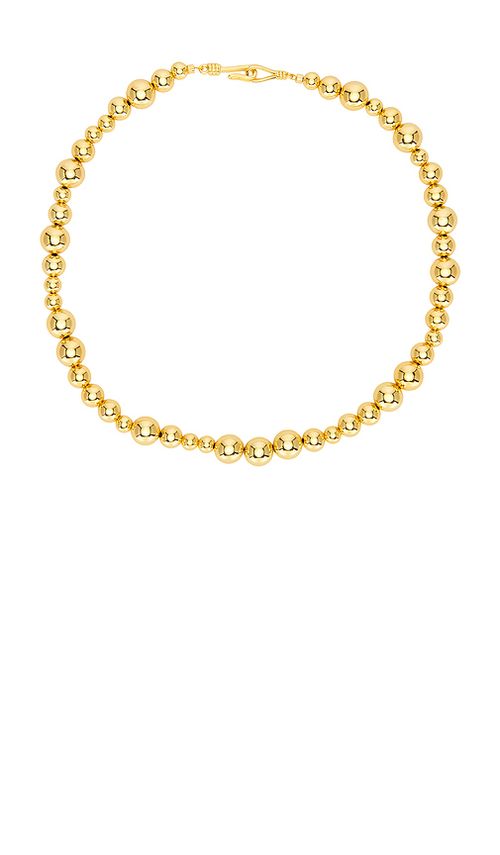 Alexa Leigh Mixed Big Ball Necklace in Metallic Gold