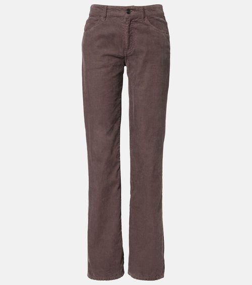 Carlyl mid-rise corduroy straight pants