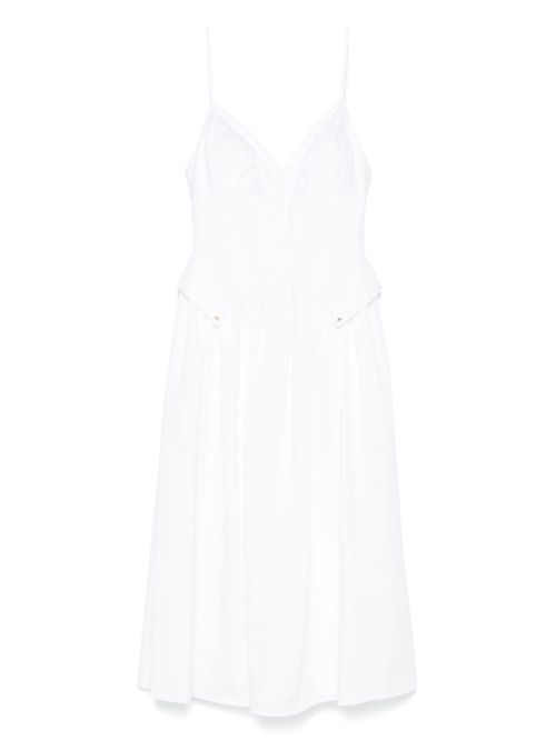Elisabetta Franchi flared midi dress - White