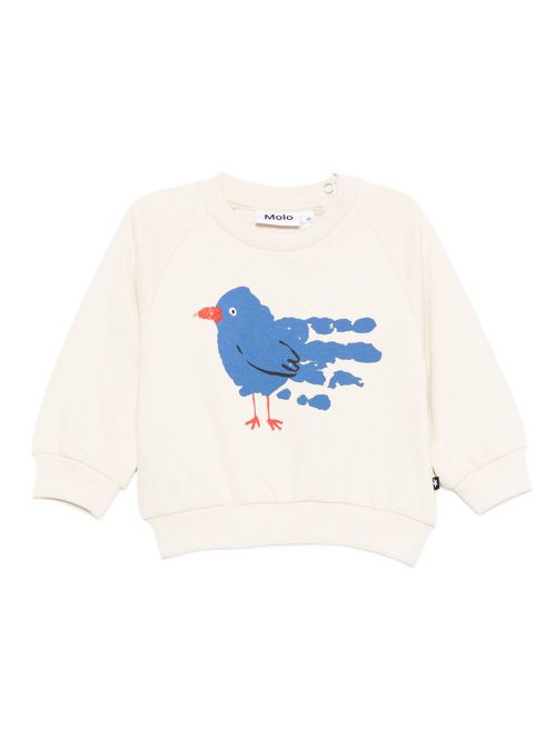 Bird-print sweatshirt - Neutrals
