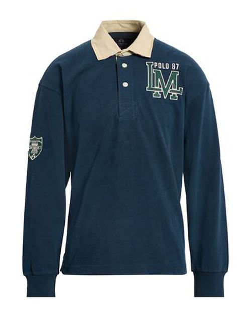Man Polo shirt Slate blue Size M Cotton