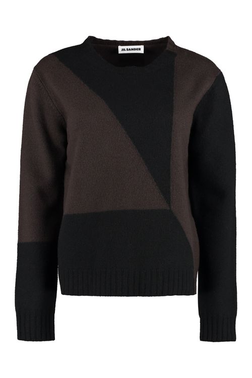 Colour-block Print Knit Jumper