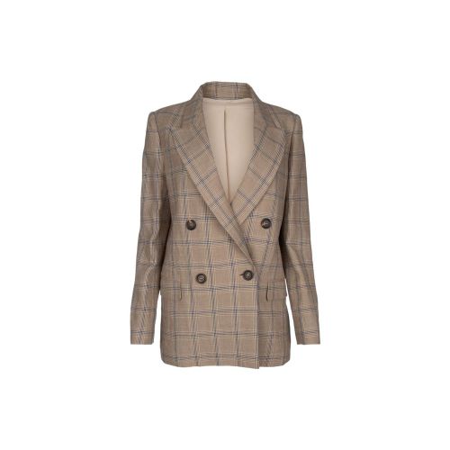 Linen and Virgin Wool Blazer — Brown