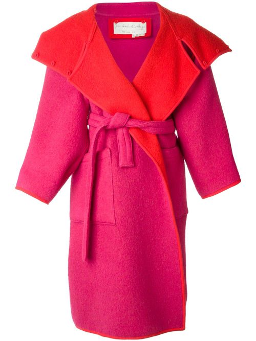Reversible oversized coat - Red