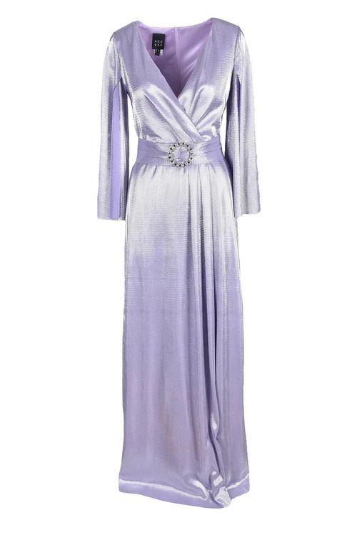 Maxi Dress with Zipper - Purple
