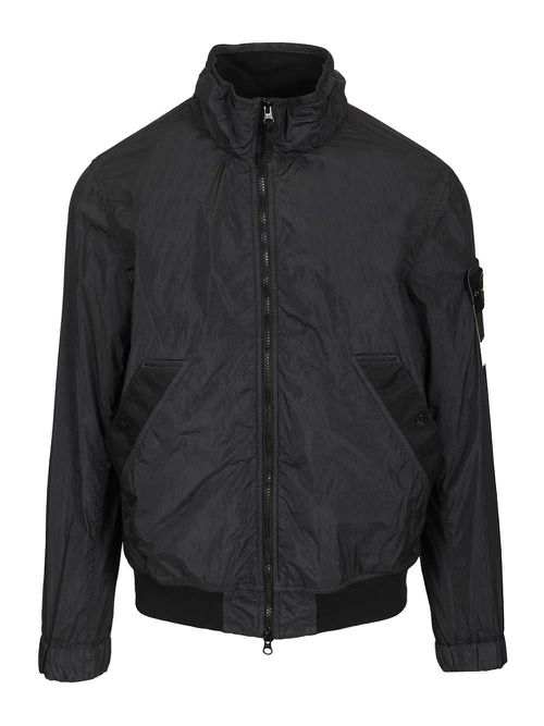 Jacket Garment Dyed Crinkle Reps Ny, Recycled Nylon Jackets Blue