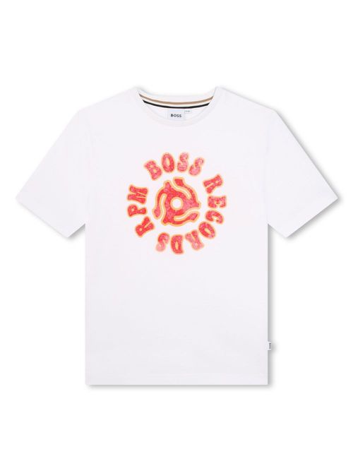 Slogan-print cotton T-shirt - White