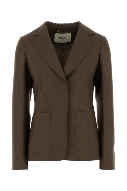 Mud wool blend blazer