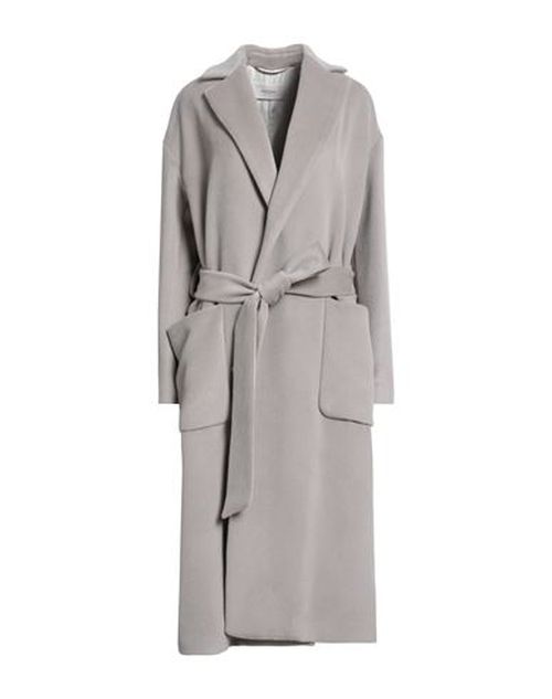 Woman Coat Light grey Size 10 Alpaca wool, Wool, Metal