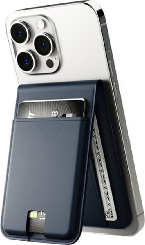 EZMO MagSafe Wallet & Phone Stand - Navy Blue