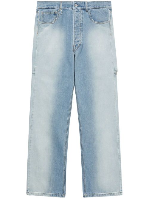 Cut-out straight-leg jeans - Blue