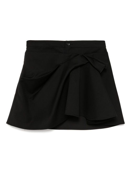 JNBY gather-detail mini skirt - Black