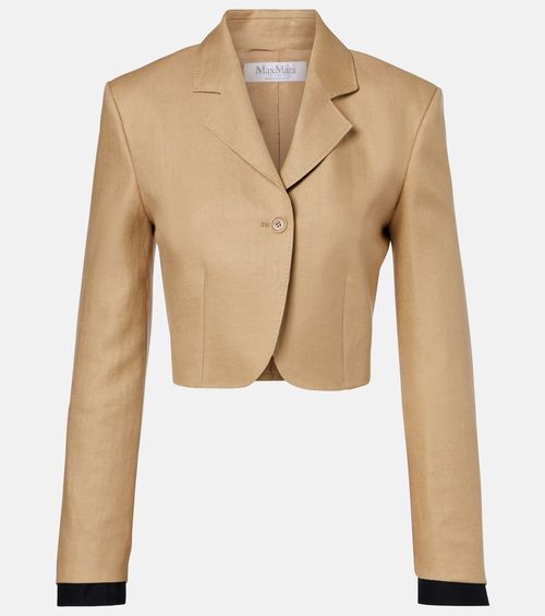 Buono cropped linen blazer