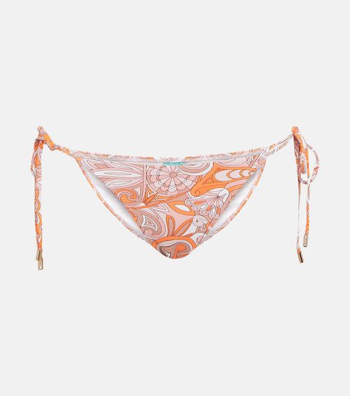 Miami printed low-rise bikini bottoms