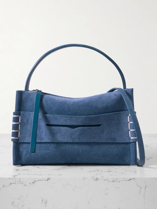 Loafer Small Suede Shoulder Bag - Blue