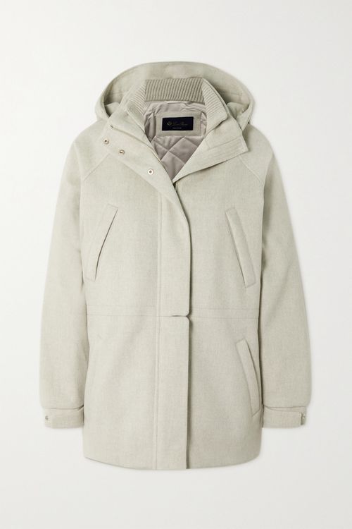 Icery Hooded Cashmere Jacket - ライトグレー - IT44