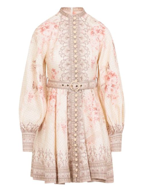 Illuminate Buttoned Linen Mini Dress Clothing