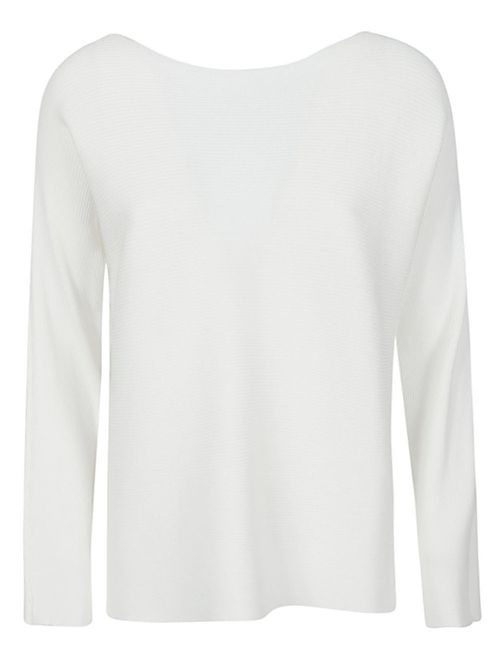 White Ribbed Sweater