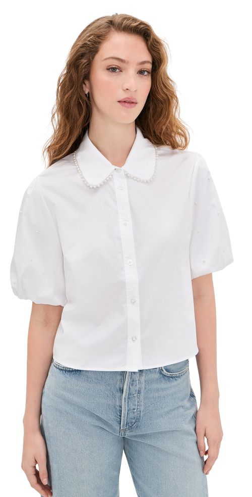 Soo Pearl Poplin Shirt White/Pearl