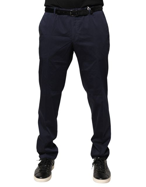 Domenico Tagliente Navy Blue Skinny Chino Mid Waist Men Men's Pants Pre-Owned
