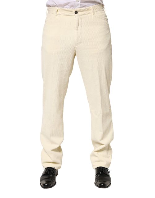 Corduroy Cotton Trousers — Beige