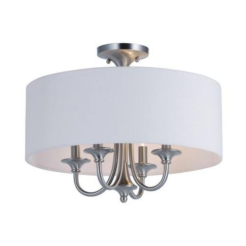 Bongo 4-Light 4-Light Semi-Flush Mount in Satin Nicke