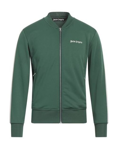 Man Sweatshirt Green Size L Polyester, Elastane