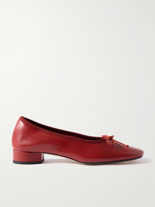 Onda Bow-detailed Leather Pumps - Red