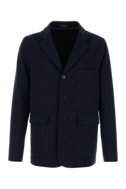 Jersey Cotton Blazer — Navy