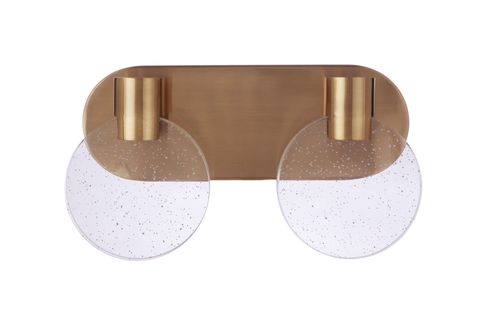 Satin Brass LED Vanity from the Glisten Collection