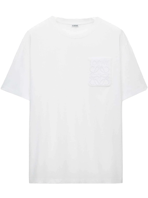 Loewe Relaxed Fit Tonal Pocket Logo T-hirt in White - White