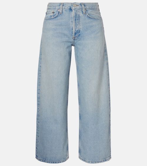 Arc mid-rise cropped wide-leg jeans